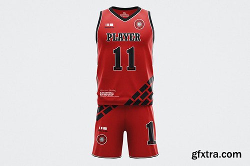 Basketball Jersey Uniforms Set Mockup Template Basketball Jersey Uniforms Set Mockup Template