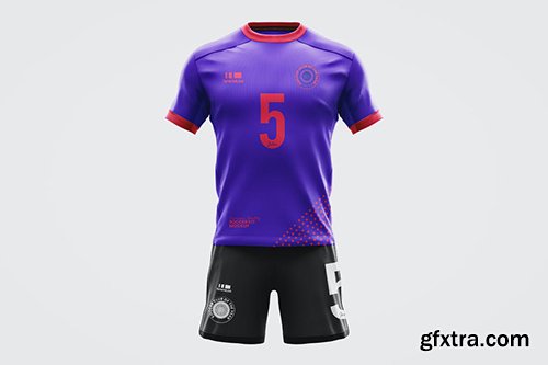 Soccer Football Jersey Uniforms Set Mockup Template Soccer Football Jersey Uniforms Set Mockup Template