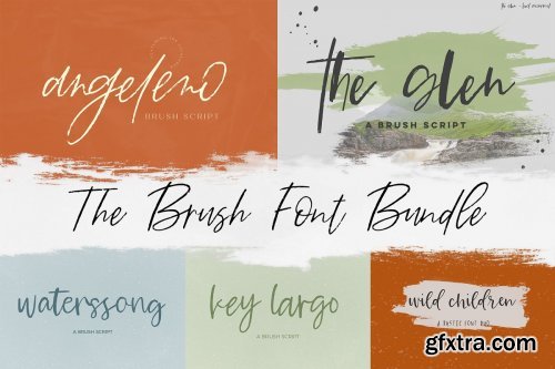 CreativeMarket - The Brush Font Bundle 4505486