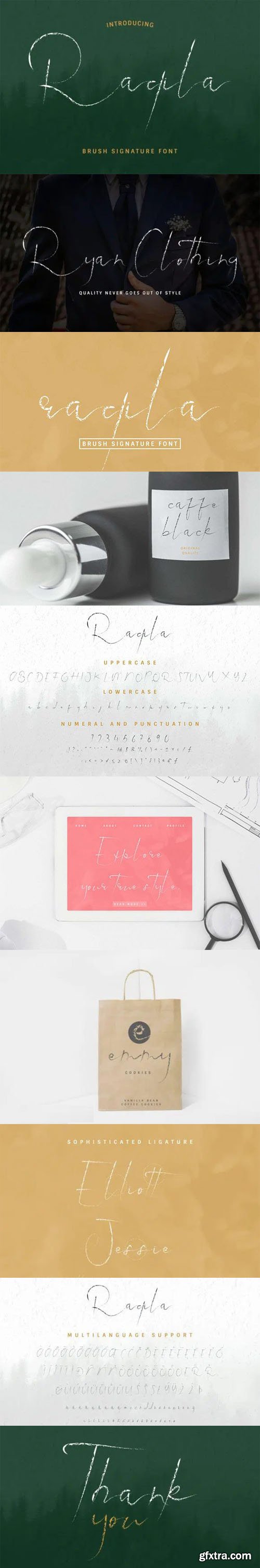 Raqila - Brush Signature Script Font Raqila - Brush Signature Script Font