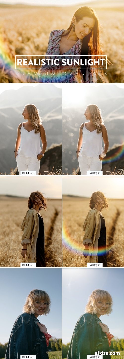 60 Realistic Sunlight Overlays