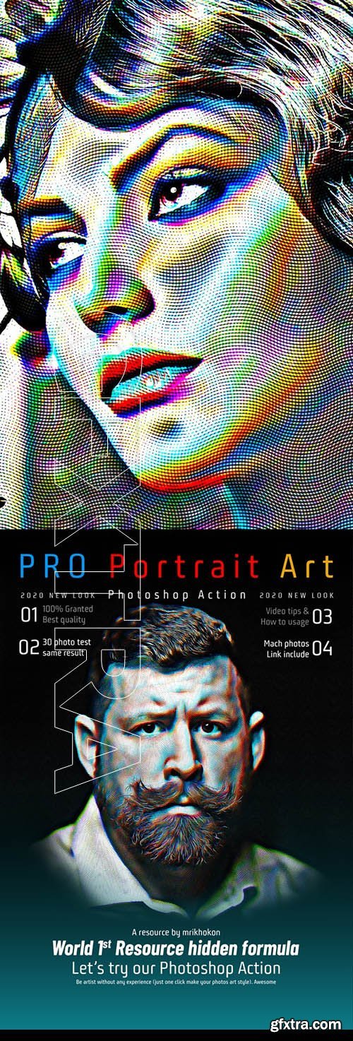 GraphicRiver - PRO Portrait Art Photoshop Action 25635762