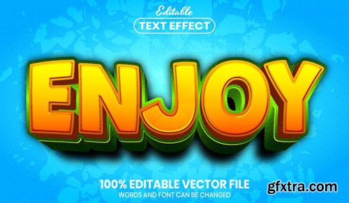 Enjoy text, font style editable text effect