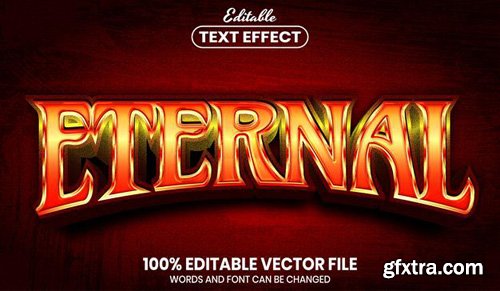 Eternal text, font style editable text effect