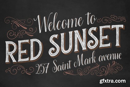 CreativeMarket Chalky Letters Font Collection 2595276