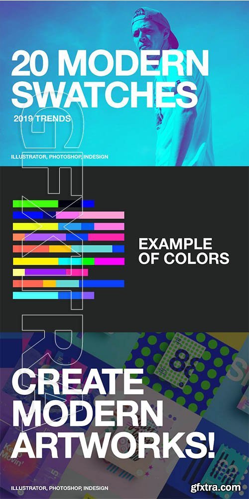 CreativeMarket - 20 Modern Color Swatches 2019 Trends 3487821