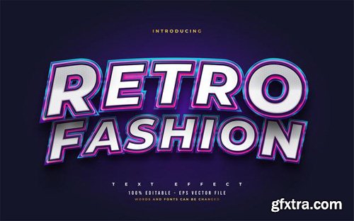 Retro fashion editable text style effect Retro fashion editable text style effect