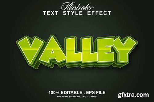 Valley text effect editable