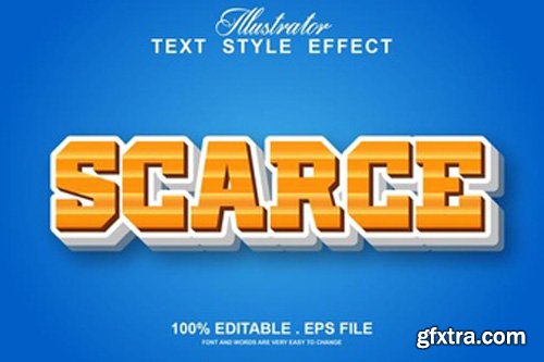 Scarce text effect editable