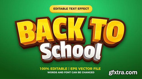 Back to school editable text effect for cartoon comic game title style template Back to school editable text effect for cartoon comic game title style template