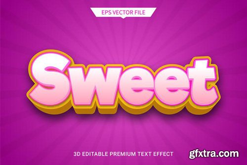 Sweet purple 3d editable text style effect Sweet purple 3d editable text style effect