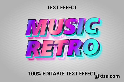 Retro rainbow editable text effect rainbow pastel