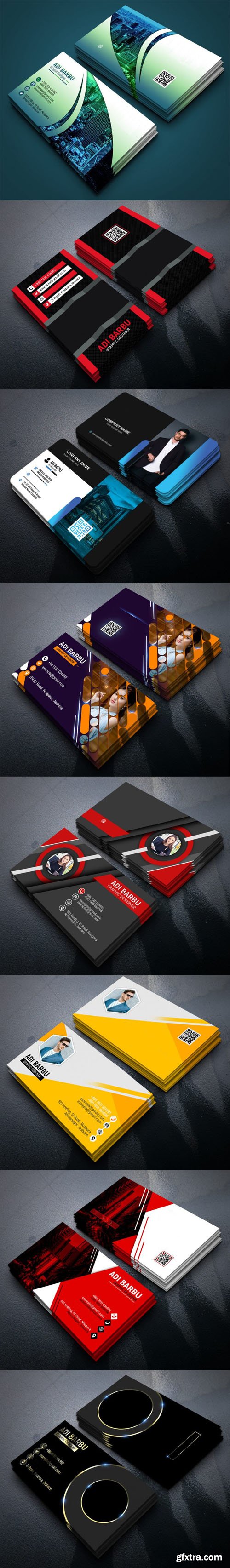8 Creative Multipurpose Business Cards PSD Templates 8 Creative Multipurpose Business Cards PSD Templates