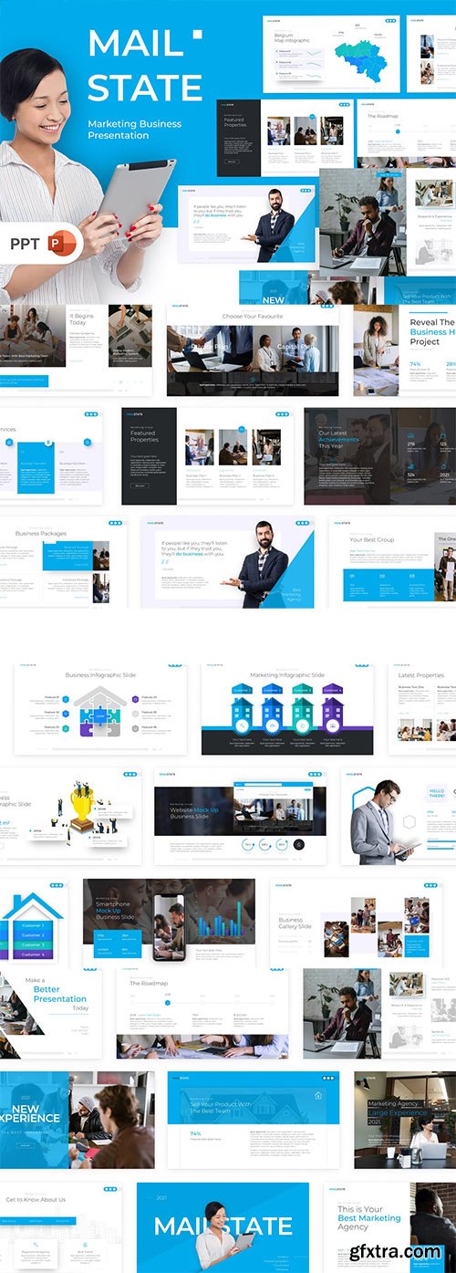 Mailstate Marketing PowerPoint Template Mailstate Marketing PowerPoint Template
