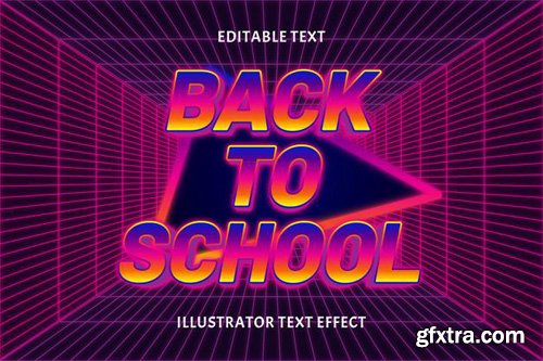 Back to school color editable text effect