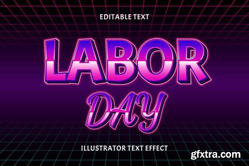 Vector Labor day editable text effect Vector Labor day editable text effect