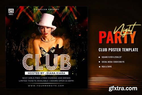 Club Party Poster Template