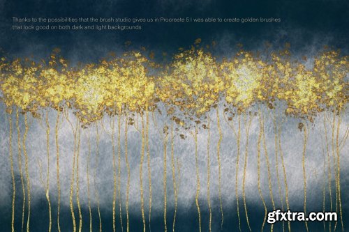 CreativeMarket - Pure Gold Procreate Brushset 5419504