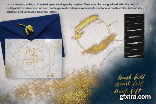 CreativeMarket - Pure Gold Procreate Brushset 5419504