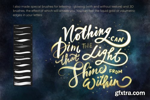 CreativeMarket - Pure Gold Procreate Brushset 5419504