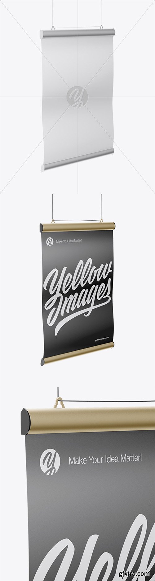 Roll-Up Poster Mockup - Half Side View 19993