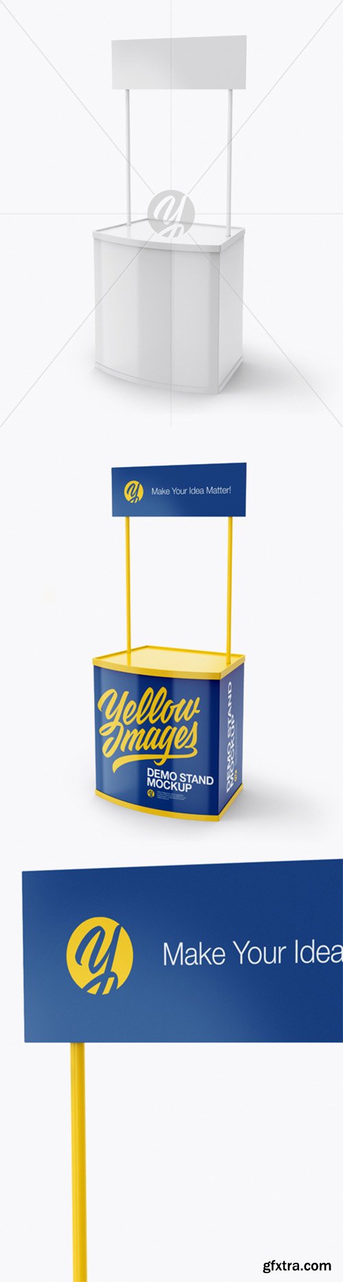 Promo Stand Mockup - Half Side View 20355 Promo Stand Mockup - Half Side View 20355