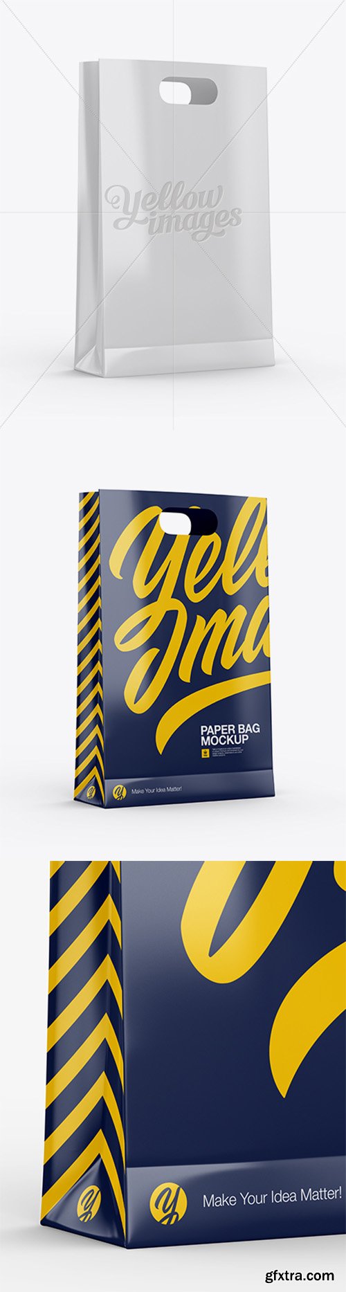 Glossy Paper Bag Mockup - Half Side View 18309 Glossy Paper Bag Mockup - Half Side View 18309