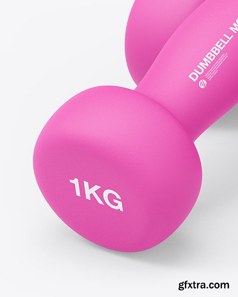 Neoprene Coated Dumbbells Mockup 85945