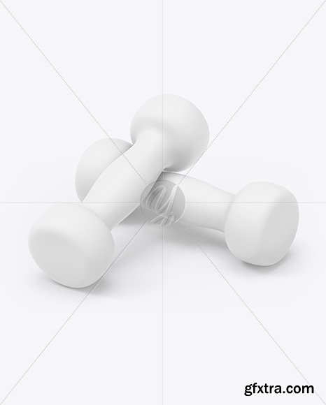 Neoprene Coated Dumbbells Mockup 85945