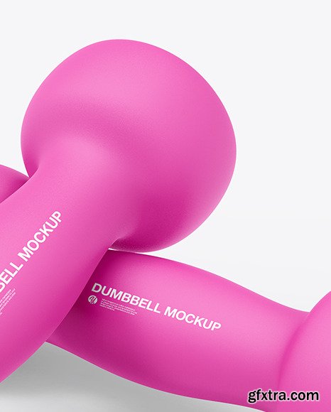 Neoprene Coated Dumbbells Mockup 85945