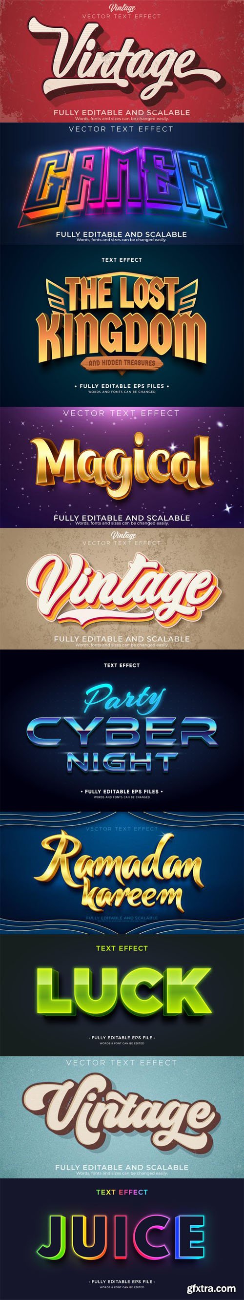 10 Creative Text Effects Vector Collection 10 Creative Text Effects Vector Collection