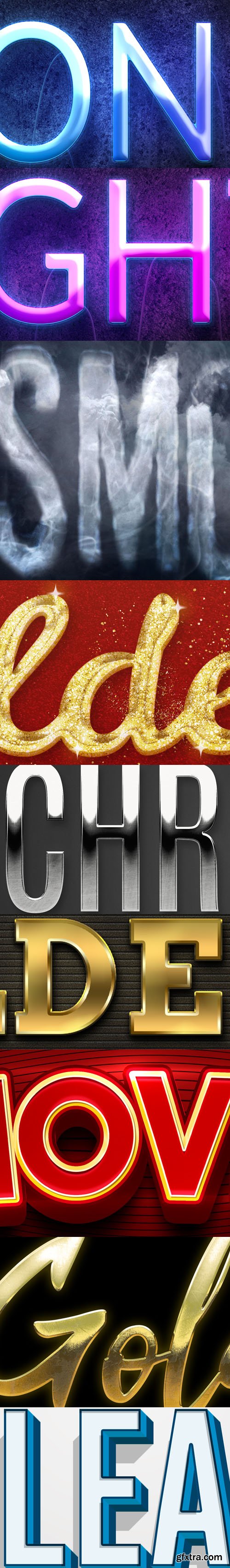 8 Creative Text Styles Effects PSD Templates 8 Creative Text Styles Effects PSD Templates