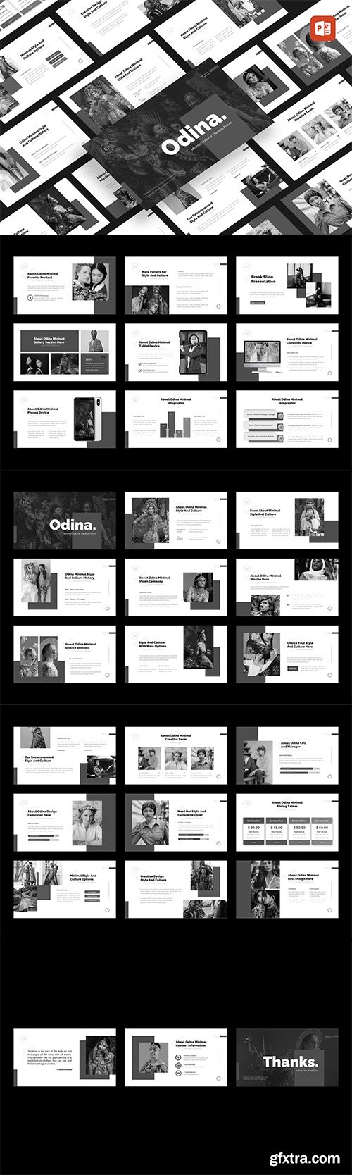 Odina - Minimal Style & Culture - Business Management Powerpoint, Keynote and Google Slides Template Odina - Minimal Style & Culture - Business Management Powerpoint, Keynote and Google Slides Template