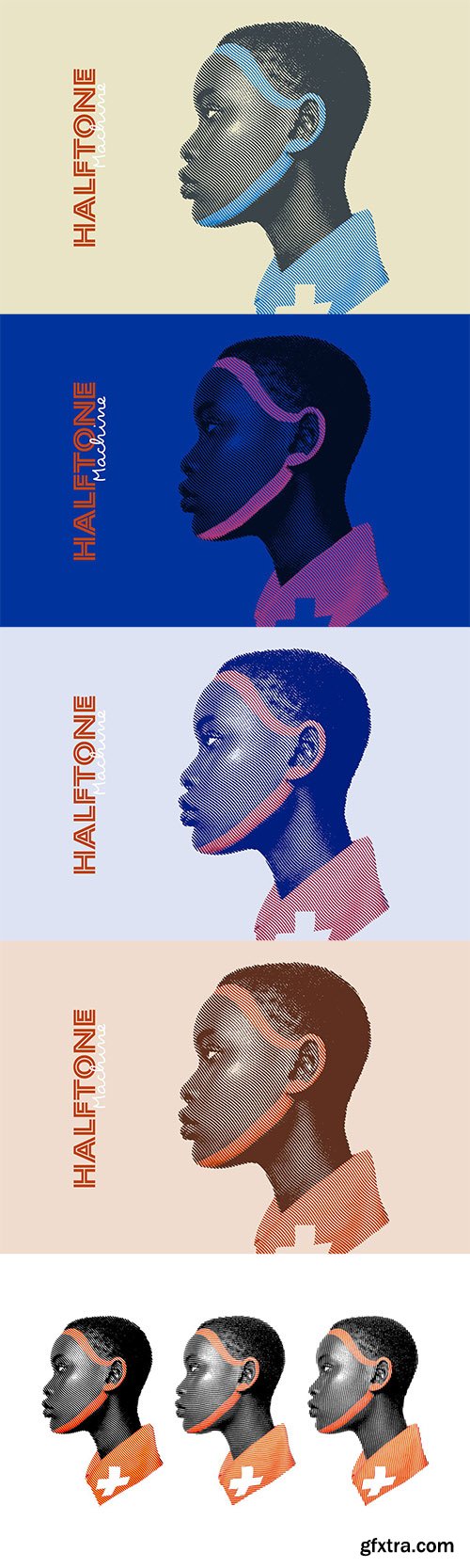 Halftone Machine Photo Effect Halftone Machine Photo Effect