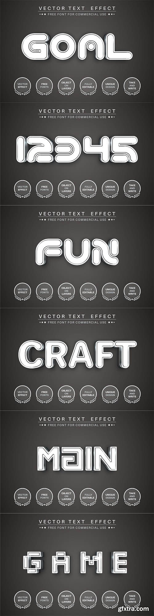 White goal - editable text effect, font style White goal - editable text effect, font style