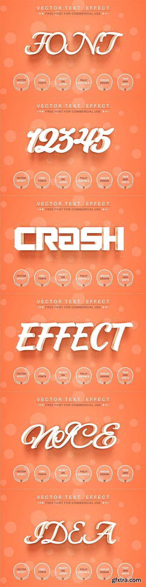 Orange - editable text effect, font style Orange - editable text effect, font style