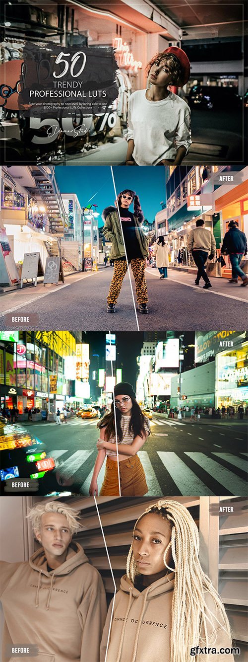50 Trendy LUTs and Presets Pack 50 Trendy LUTs and Presets Pack