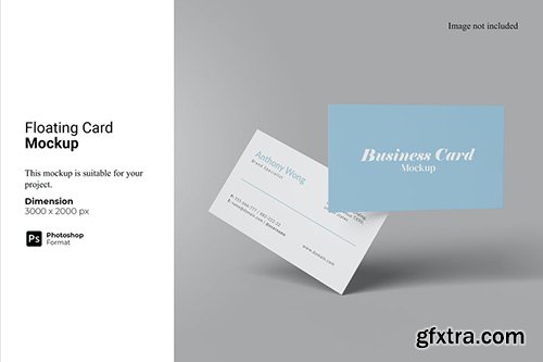 Floating Card Mockup 8RZPPHY