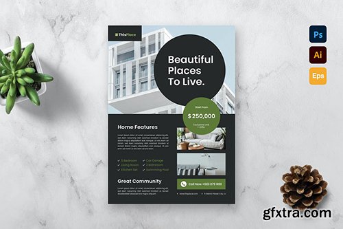 Real Estate Flyer 5EVSQAK Real Estate Flyer 5EVSQAK