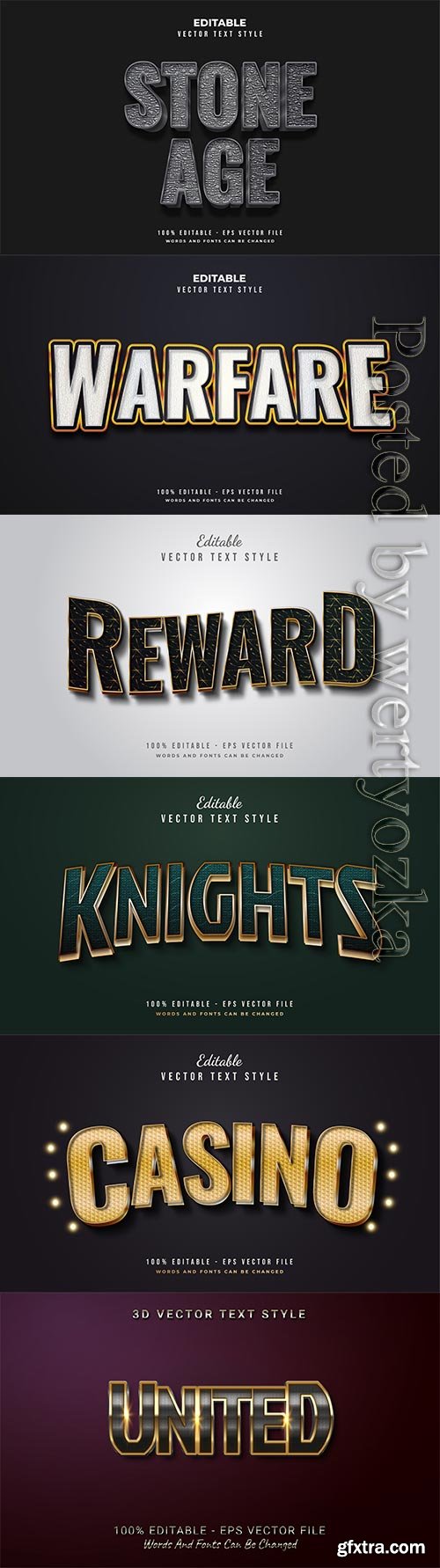 3d editable text style effect vector vol 642