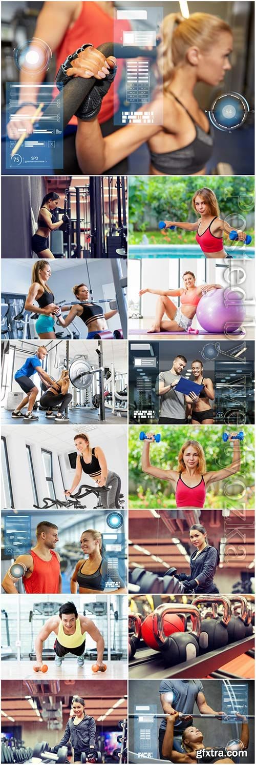 People in the gym stock photo People in the gym stock photo