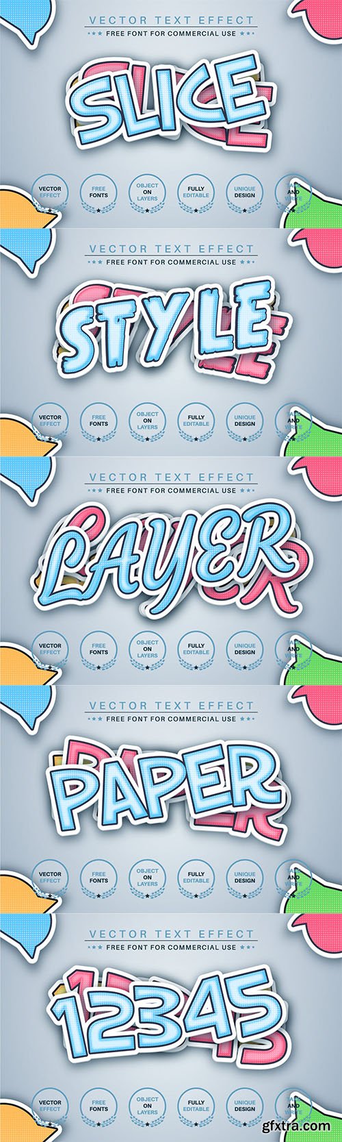 Slice origami - editable text effect, font style Slice origami - editable text effect, font style