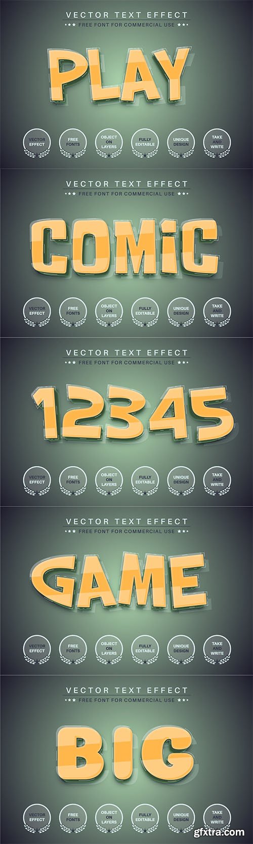 Play game - editable text effect, font style Play game - editable text effect, font style