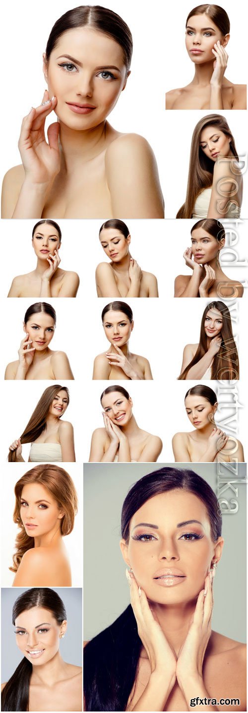 Girls with well groomed skin stock photo Girls with well groomed skin stock photo