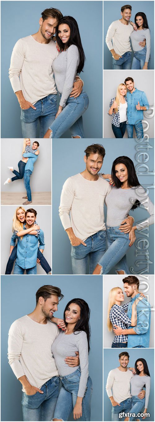 Man and woman in jeans stock photo Man and woman in jeans stock photo