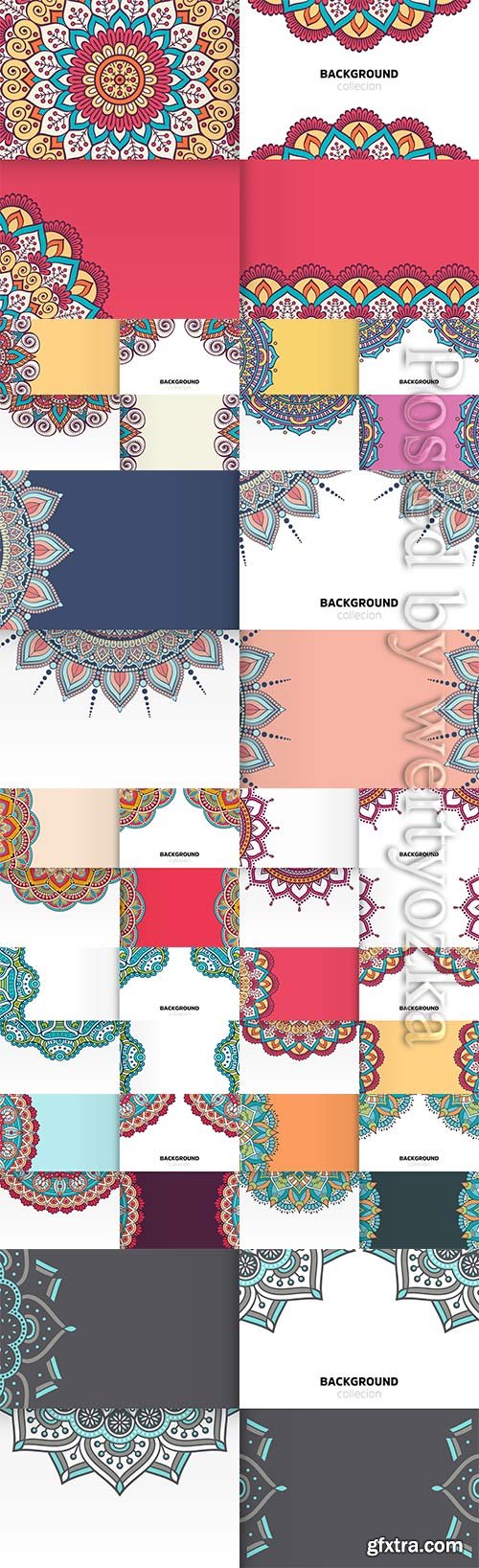 Background vector template in ethnic style Background vector template in ethnic style