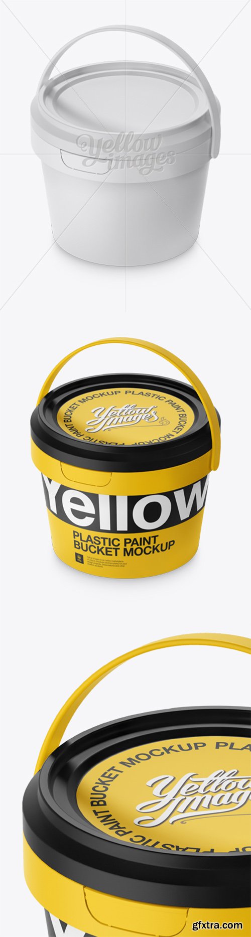 Plastic Paint Bucket Mockup - Halfside view (High-Angle Shot) 13873 Plastic Paint Bucket Mockup - Halfside view (High-Angle Shot) 13873