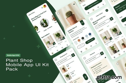 Plant Shop E-Commerce Mobile App UI Kit