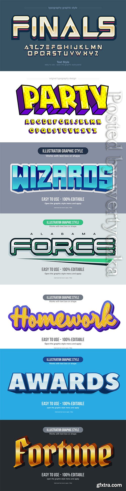 3d editable text style effect vector vol 653