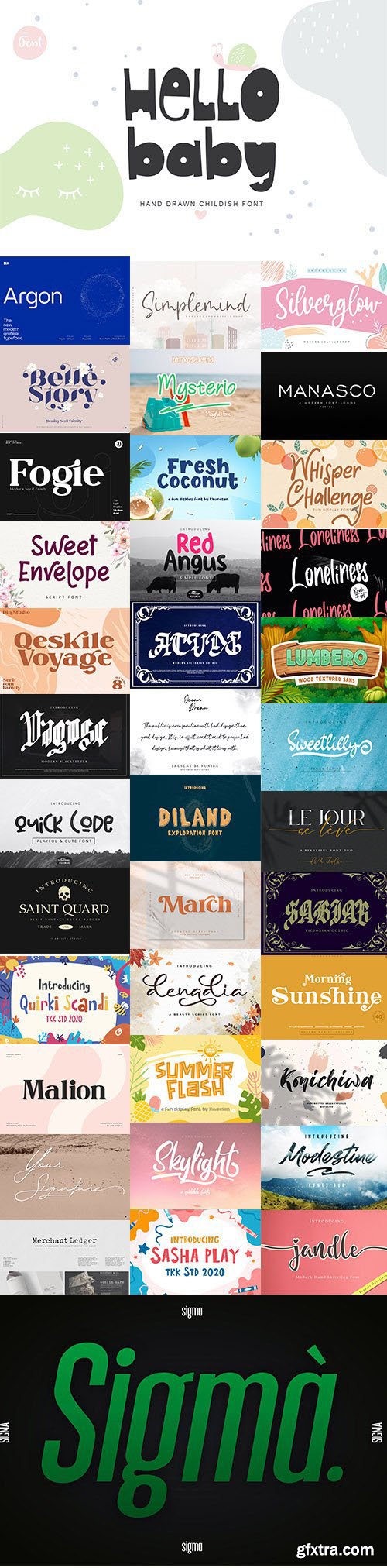 Super Fonts Pack Vol.6 [Jul/2020] - 37 Fonts